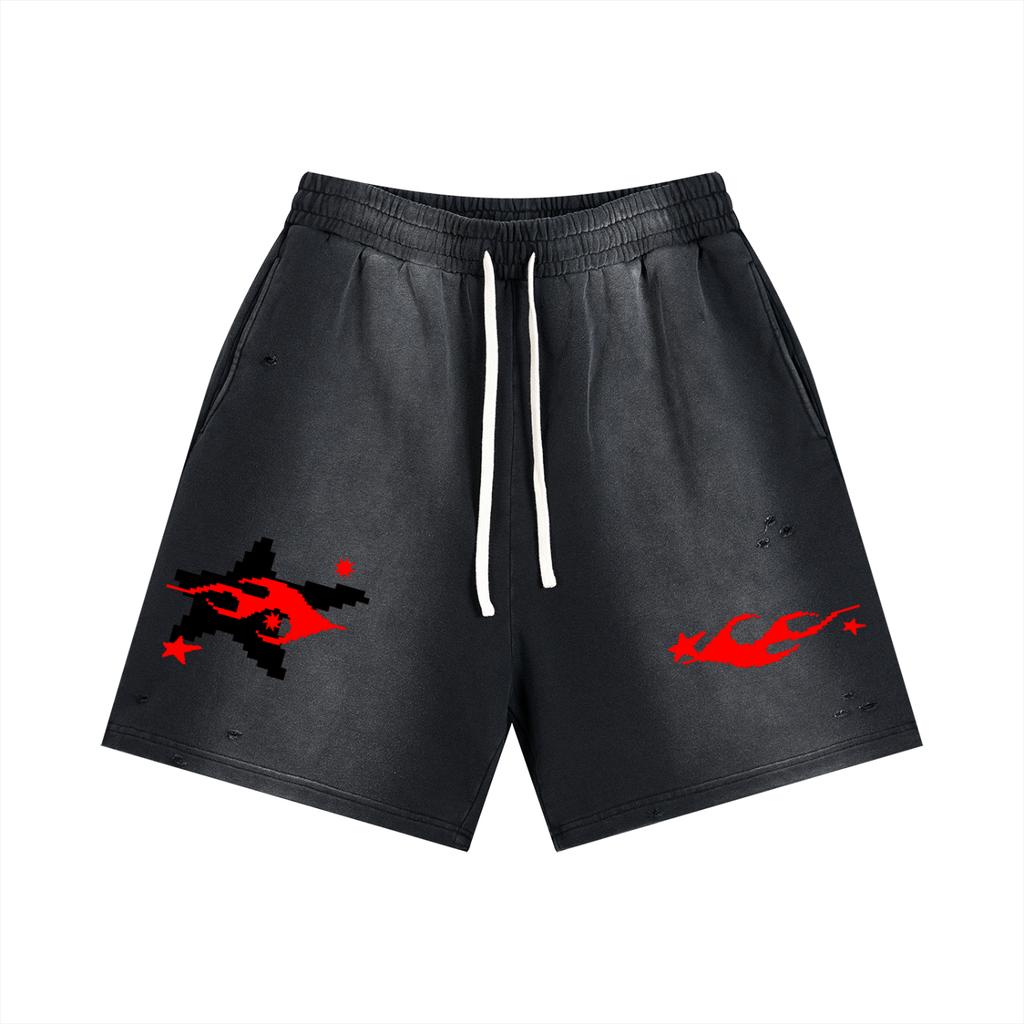Sun Fade Distressed Shorts
